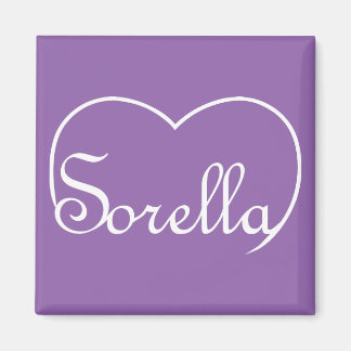 Imán Sorella Siena italiana corazón blanco