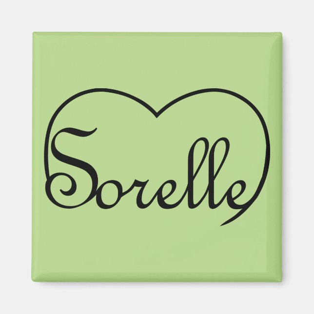 Imán Sorelle: corazón de las hermanas italianas (Frente)