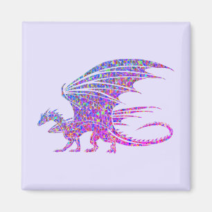 Imán Sorprendente Dragón Mosaico Púrpura