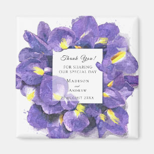 Imán Sorprendente Floral de color de agua iris morado g