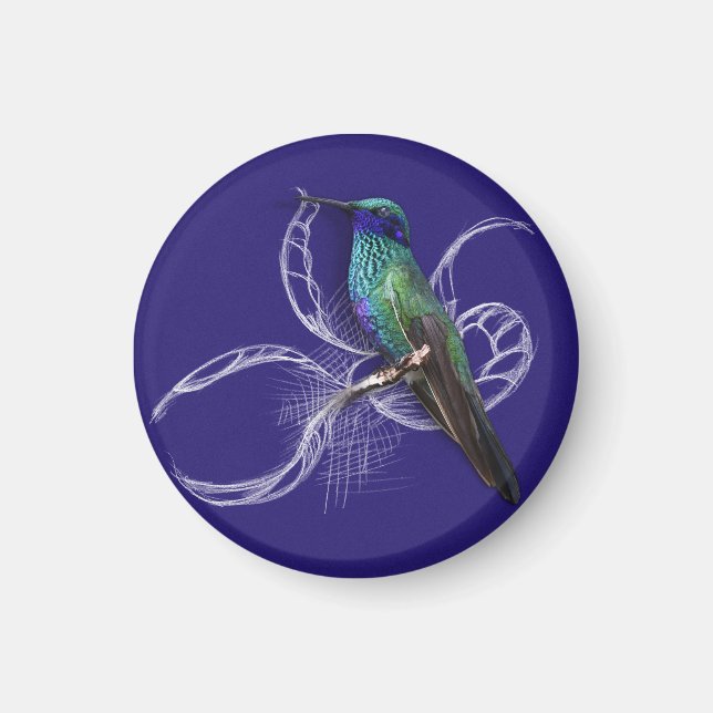 Imán Sorprendente Hummingbird - personaliza agregando n (Frente)