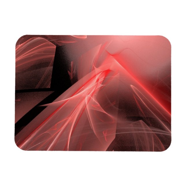 Imán Sorprendentes Swirls Rojas (Horizontal)