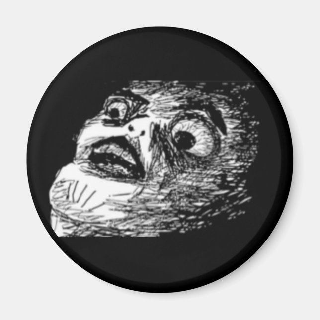 Imán Sorprendida cara de historieta (Frente)