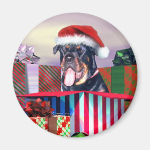 Imán Sorpresa de los Navidades de Rottweiler