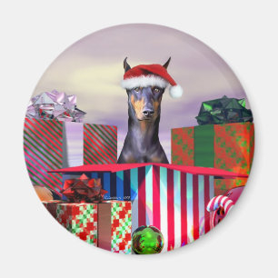 Imán Sorpresa del navidad del Doberman