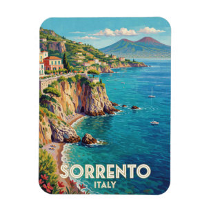 Imán Sorrento Italia Escena de Viaje Costero 🍋
