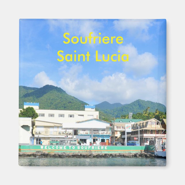 Imán Soufriere Santa Lucía (Frente)