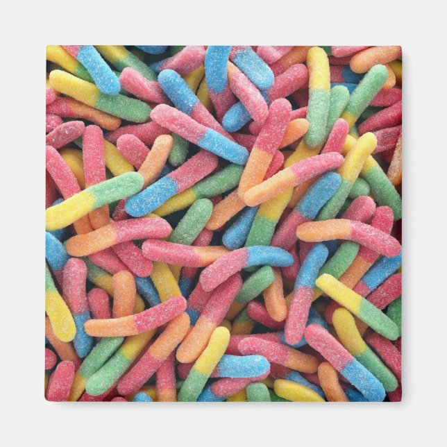 Imán Sour Gummy Worms (Frente)