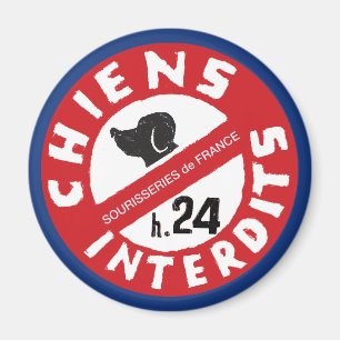 Imán Sourisseries de Francia "Perros Prohibidos h.24"
