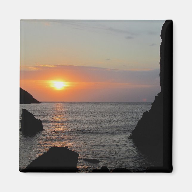 Imán South Devon Hope Cove Autunm Sunshine (Frente)