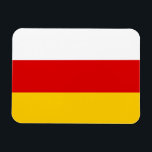 Imán South Ossetia Flag<br><div class="desc">Patriotic flag of South Ossetia.</div>