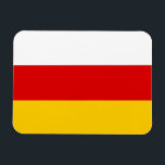 Imán South Ossetia Flag<br><div class="desc">Patriotic flag of South Ossetia.</div>