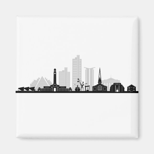Imán SOUTHAMPTON England fußball City Skyline Silhouett (Frente)