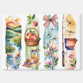 Imán Southern Charm Watercolor Magnets | Peach Basket, 