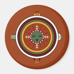 Imán Southwestern Hopi Nativo Estadounidense Tribal Fac