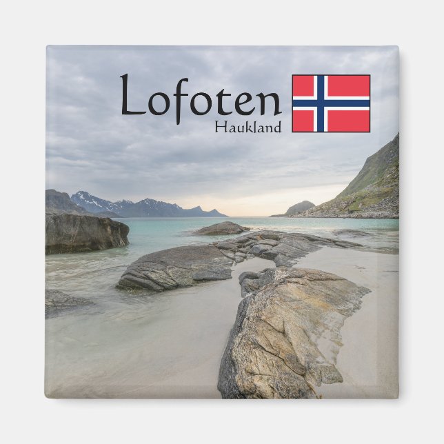 Imán Souvenir de Haukland (Frente)