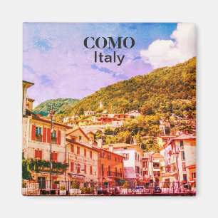 Imán Souvenir de la ciudad de Como en la Italia de Vint