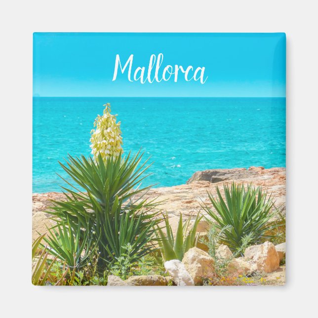 Imán Souvenir de la costa de Mallorca (Frente)