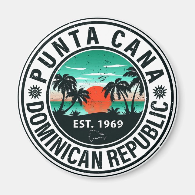Imán Souvenir de la familia Punta Cana República Domini (Frente)