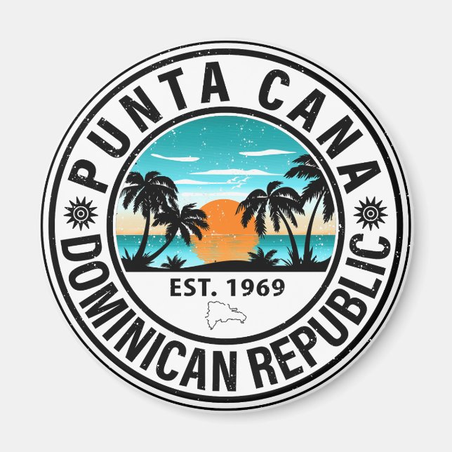 Imán Souvenir de la familia Punta Cana República Domini (Frente)