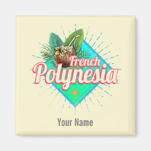 Imán Souvenir de la Polinesia Francesa Island Pacific V