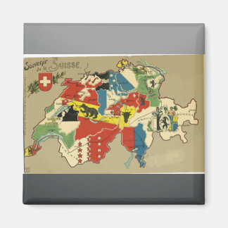 Imán Souvenir De La Suisse, Vintage