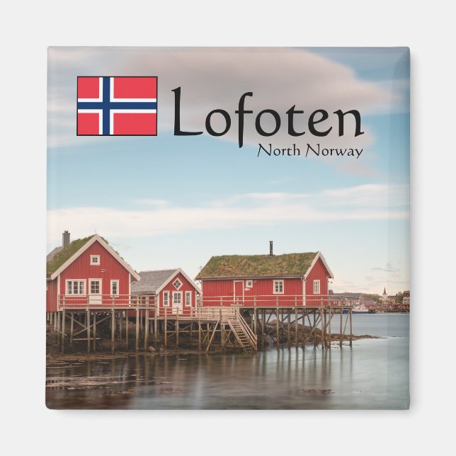 Imán Souvenir de Lofoten Noruega (Frente)