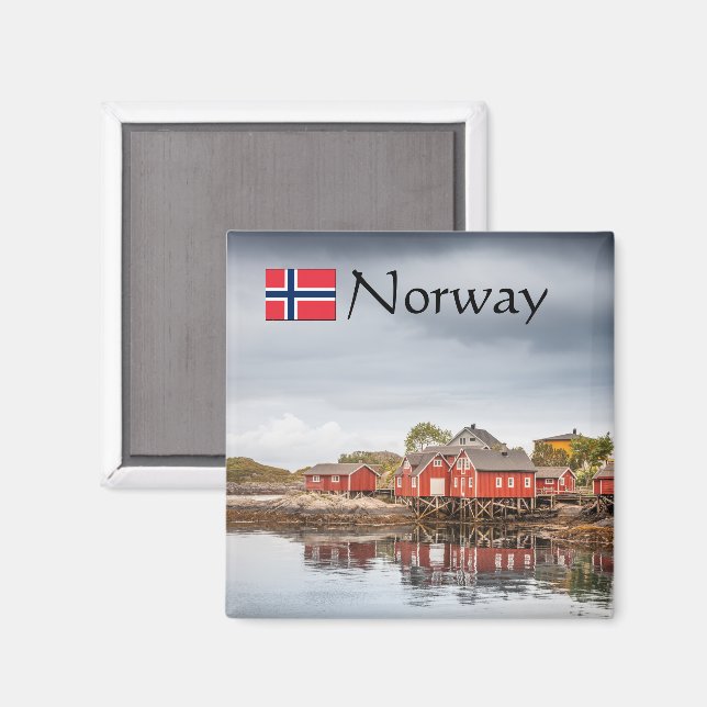 Imán Souvenir de Noruega (Anverso/Reverso)