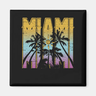 Imán Souvenir de vacaciones de Miami - Aparato de playa