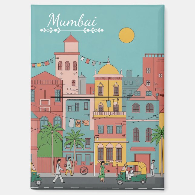 Imán Souvenir de viajes de Mumbai (Anverso)