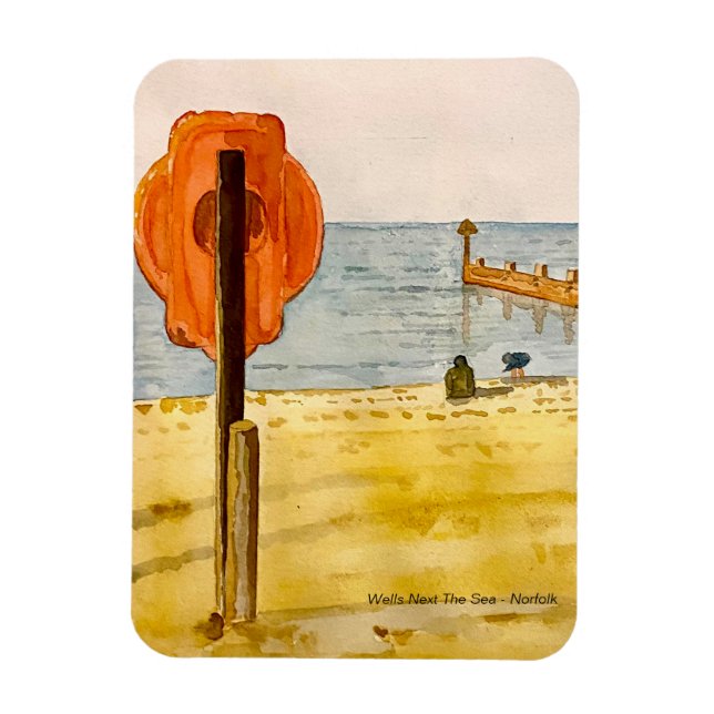 Imán Souvenir de Wells Next The Sea Norfolk England (Vertical)