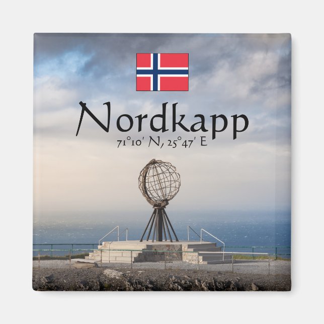Imán Souvenir del Cabo Norte (Frente)