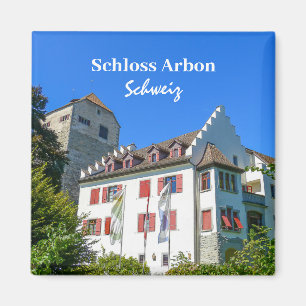 Imán Souvenir del castillo Arbon de Suiza