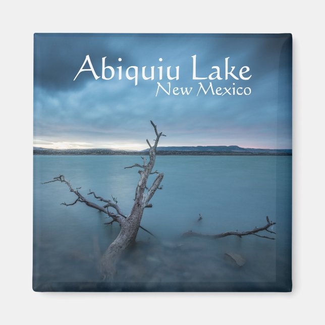 Imán Souvenir del lago Abiquiu (Frente)