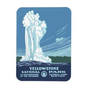 Imán Souvenir del Parque Nacional Yellowstone