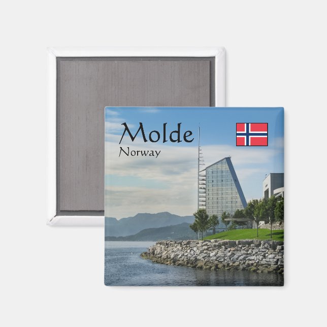 Imán Souvenir Molde Noruega (Anverso/Reverso)