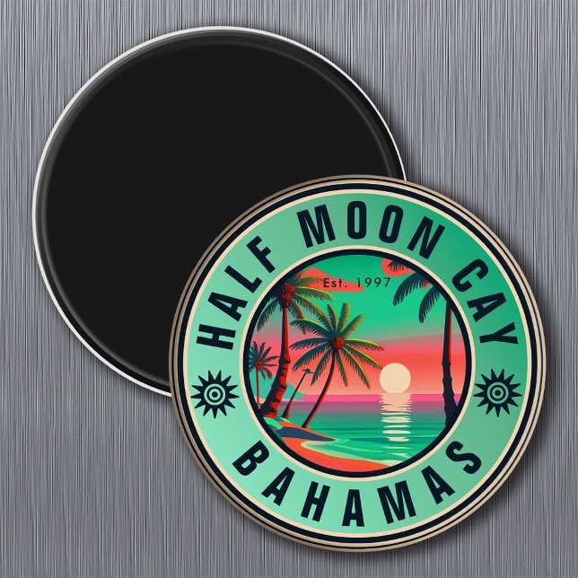 Imán Souvenir Retro Retro Retro de Half Moon Cay Bahama (Subido por el creador)