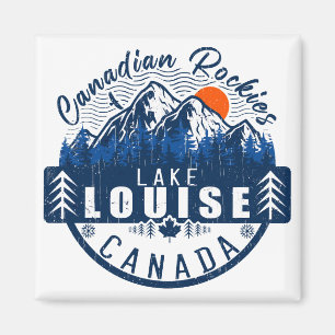 Imán Souvenir Retro Sunset de Lake Louise Canada