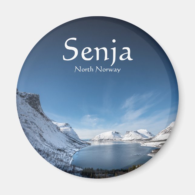Imán Souvenir Senja Noruega (Frente)