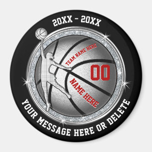 Imán Souvenirs de baloncesto baratos para Chicas, negro