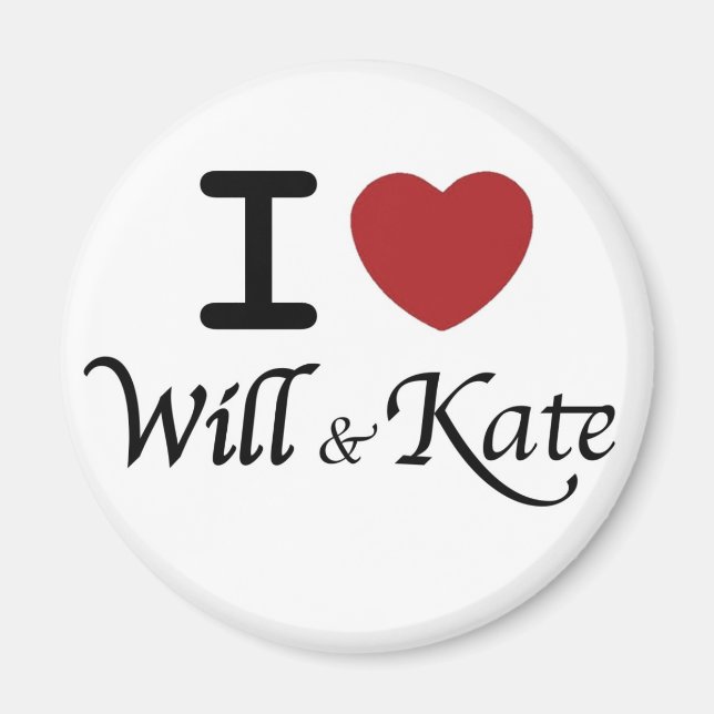 Imán Souvenirs de Boda real para William y Kate (Frente)