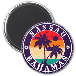 Imán Souvenirs de época de los años 80 del Nassau Palm 