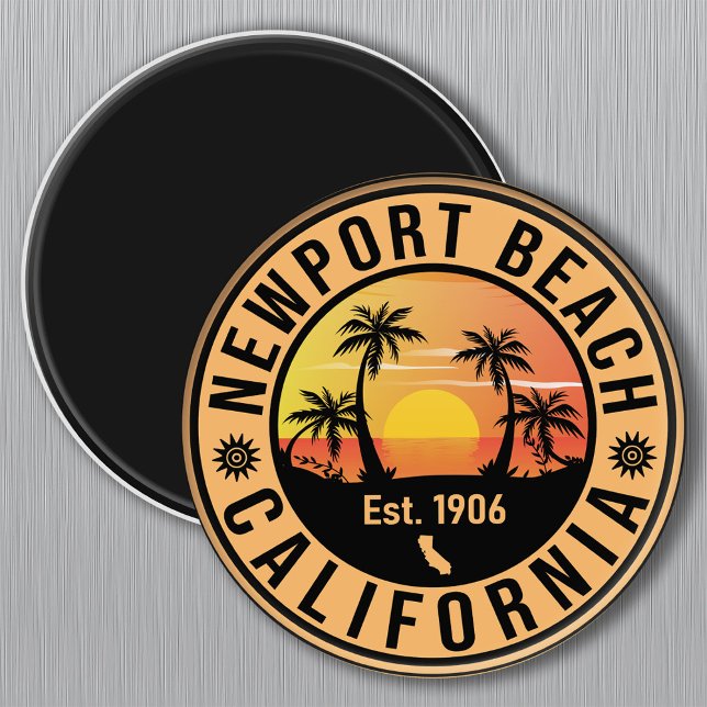 Imán Souvenirs de época de Newport Beach California (Subido por el creador)