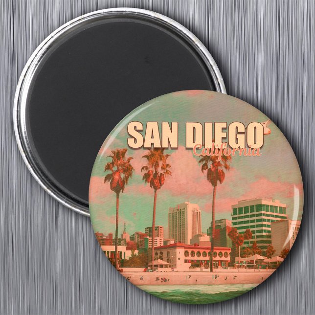 Imán Souvenirs de época de San Diego California de los  (Subido por el creador)