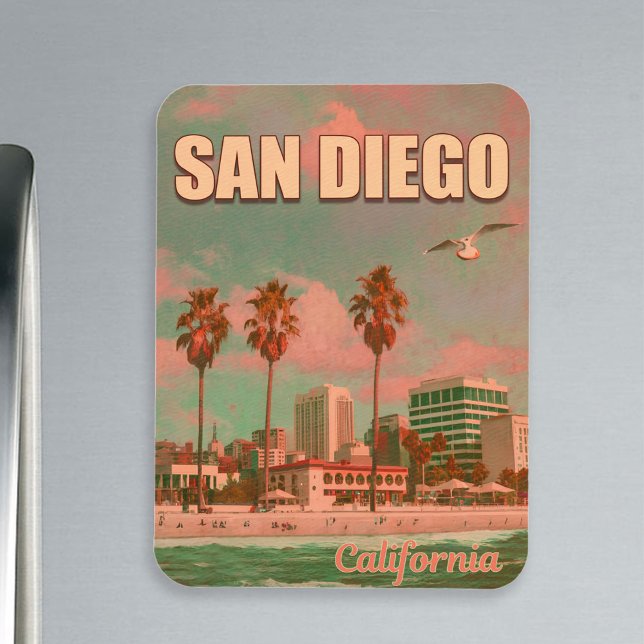 Imán Souvenirs de época de San Diego California de los  (Subido por el creador)