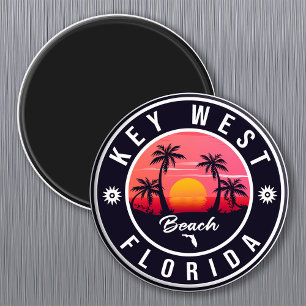 Imán souvenirs de vacaciones key west Florida Sunset