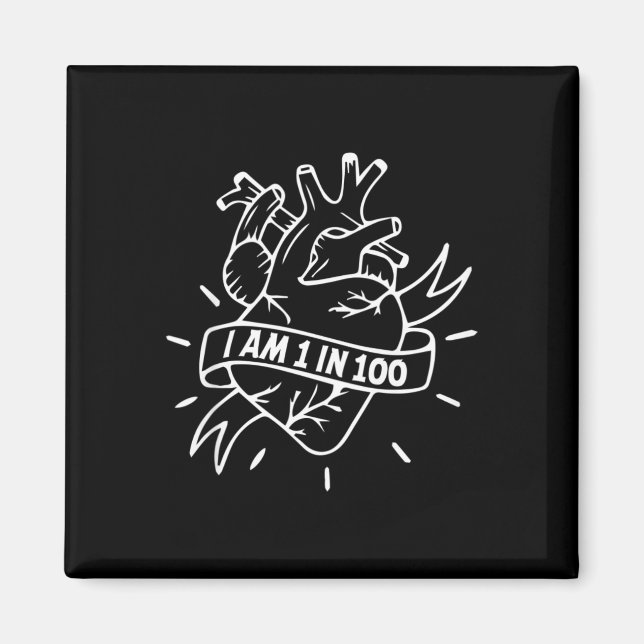 Imán Soy 1 De Cada 100 Chd Warrior Top Chd Congénita Co (Frente)