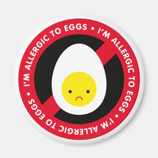 Imán ¡Soy alérgico a los huevos! (Frente)