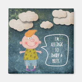 IMÁN SOY ALÉRGICO AL CHICA RÚSTICO DULCE DE CAMPAÑA