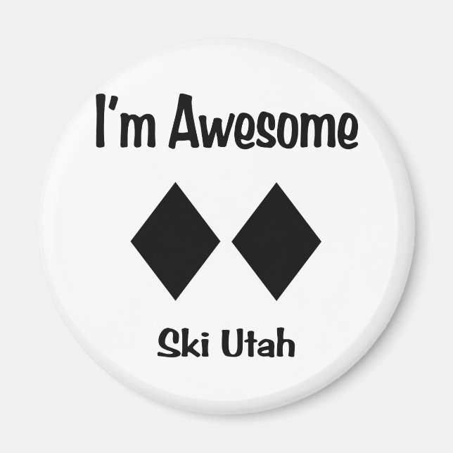 Imán Soy Awesome Ski Utah (Frente)